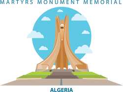 martyrs monument memorial algeria graphic image clipart