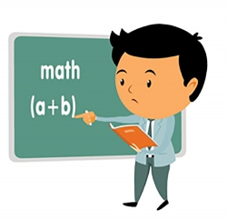 math at board teacher animated clipart