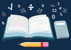 math book calculator pencil clipart