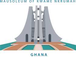 mausoleum of kwame nkrumah ghana africa graphic image clipart
