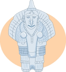 mayan pottery figure