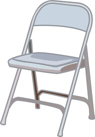 metal folding chair clipart