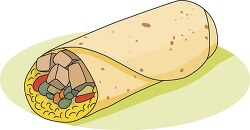 mexican cheese beef burrito clipart