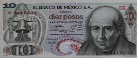 mexico banknote 265