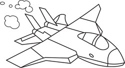 military aircraft black outline clipart