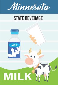 minnesota state beverage milk vector clipart