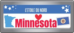 minnesota state license plate with motto clipart