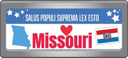 missouri state license plate with motto clipart