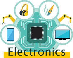 modern technology icons and pictures clipart