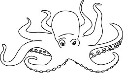 mollusks giant octopus silhouette