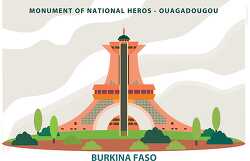 monument of national heros ouagadougou burkina faso africa clipa