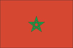 Morocco flag flat design clipart