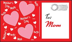 mothers day postcard clipart