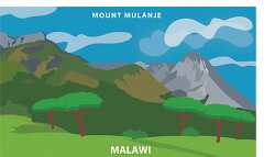 mount mulanje malawi africa clipart
