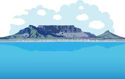mountain cape town south africa clipart