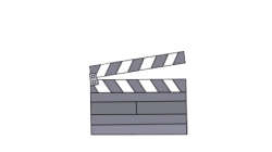 movie clapboard animated clipart