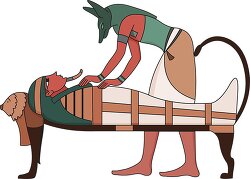 mummification process of the egyptians of ancient egypt clipart