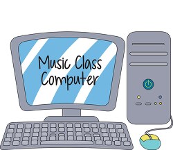 music class desktop computer clipart