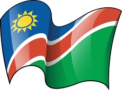 Namibia wavy country flag clipart