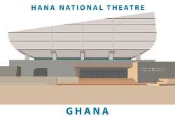 national theatre ghana graphic image clipart