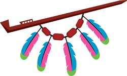 native american feather pipe clipart