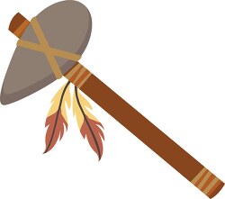 native american style tomahawk clipart