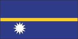 Nauru flag flat design clipart