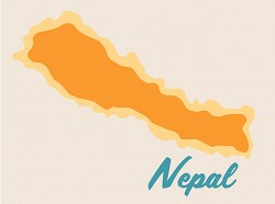 nepal country map clipart