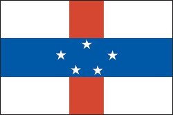 Netherlands Antilles flag flat design clipart