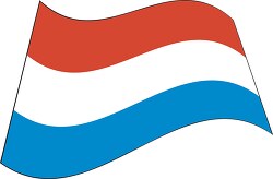Netherlands flag flat design wavy clipart