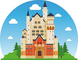 neuschwanstein castle germany clipart