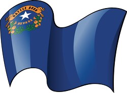 nevada state flag waving clipart