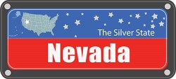 nevada state license plate with nickname clipart