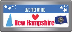 new hampshire state license plate with motto clipart