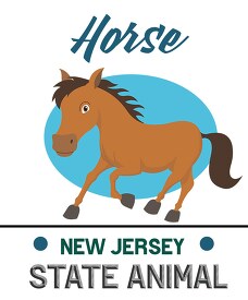 new jersey state animal the horse clipart