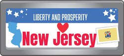 new jersey state license plate with motto clipart