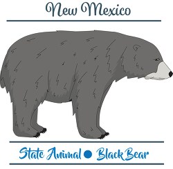 new mexico state animal black bear vector clipart image
