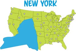 new york map united states clipart 3
