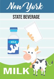 new york state beverage milk vector clipart