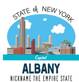 new york state capital albany nickname empire state vector clipa