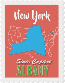 new york state map stamp clipart 2