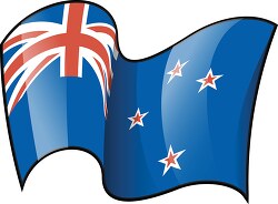 new zealand wavy country flag clipart