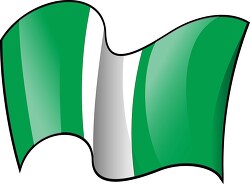 Nigeria wavy country flag clipart