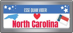 north carolina state license plate with motto clipart