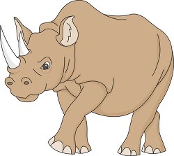 odd toed ungulate rhinoceros clipart 58177