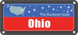 ohio state license plate with nickname clipart
