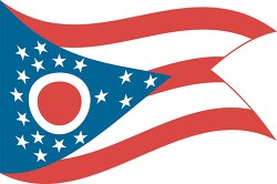 ohio state waving flag clipart