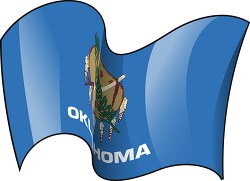 oklahoma state flag waving clipart