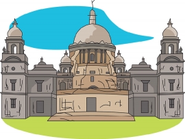 Old Palace in India Clipart