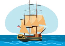 old sailing ship boat clipart